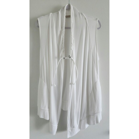 Athleta Mindsight Vest in White Size XS Adjustable Drawstring Pockets Breathable - Picture 3 of 10